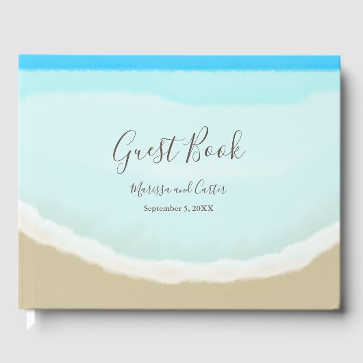 Hochzeit am Strand Gästebuch (Vorderseite)