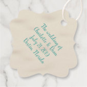 Hochzeit am Strand Geschenkanhänger (Rückseite)