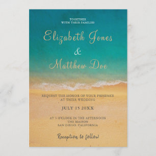 Hochzeit am Strand - Hochzeit am Meer/am Meer Einladung