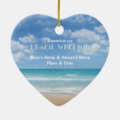Hochzeit am Strand (individuell einstellbar) Keramik Ornament (Hinten)