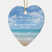 Hochzeit am Strand (individuell einstellbar) Keramik Ornament (Links)