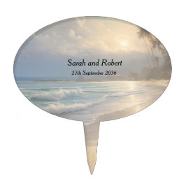 Hochzeit am Strand Kuchenaufsatz