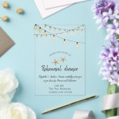 Hochzeit am Strand, Lights Seashell Probe Dinner Acryleinladungen (In Situ (Hochzeit))