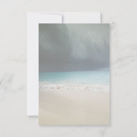 Hochzeit am Strand, Lights Seashell Probe Dinner Einladung (Rückseite)