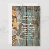 Hochzeit am Strand mit eleganter Hütte Einladung (Vorderseite)