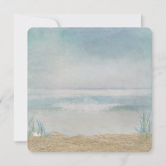 Hochzeit am Strand mit Seestern (Rückseite)