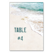 Hochzeit am Strand mit Starfish Tischnummer (Rückseite)