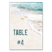 Hochzeit am Strand mit Starfish Tischnummer (Vorderseite)