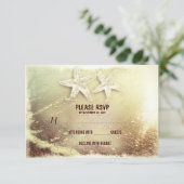 Hochzeit am Strand Moderne romantische Hochzeit RS RSVP Karte (Stehend Vorderseite)