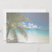 Hochzeit am Strand, Palmen, Sandstrand Save the Da Date (Rückseite)