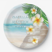 Hochzeit am Strand Pappteller (Vorderseite)