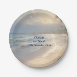 Hochzeit am Strand Pappteller