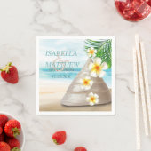 Hochzeit am Strand | Personalisiere Serviette (Beispiel)