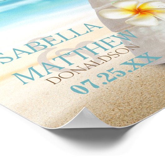 Hochzeit am Strand Poster (Ecke)