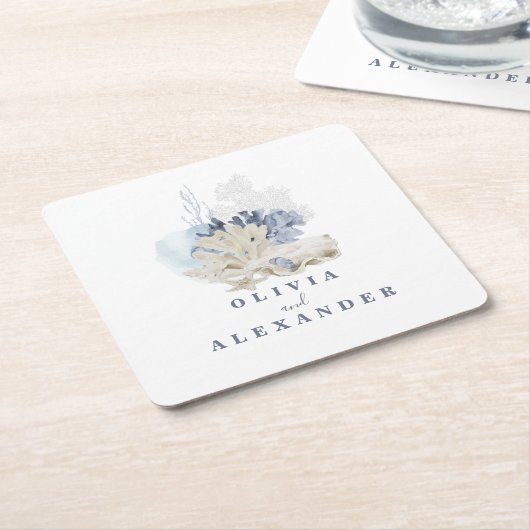 Hochzeit am Strand Rechteckiger Pappuntersetzer (angewinkelt)