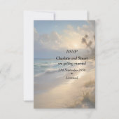 Hochzeit am Strand RSVP Karte (Vorderseite)