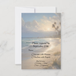 Hochzeit am Strand RSVP Karte