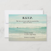Hochzeit am Strand RSVP Karte (Vorderseite)