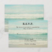 Hochzeit am Strand RSVP Karte (Vorne/Hinten)