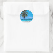 Hochzeit am Strand Runder Aufkleber (Tasche)