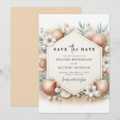 Hochzeit am Strand Save The Date (Vorne/Hinten)