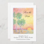 Hochzeit am Strand Save The Date (Vorne/Hinten)