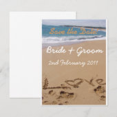Hochzeit am Strand - Save the Date! Date (Vorne/Hinten)