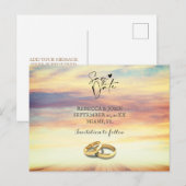 Hochzeit am Strand Save the Date Postkarte (Vorne/Hinten)