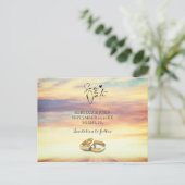 Hochzeit am Strand Save the Date Postkarte (Stehend Vorderseite)