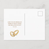 Hochzeit am Strand Save the Date Postkarte (Rückseite)