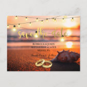 Hochzeit am Strand Save the Date Postkarte (Vorderseite)