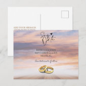 Hochzeit am Strand Save the Date Postkarte (Vorne/Hinten)
