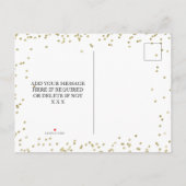 Hochzeit am Strand Save the Date Postkarte (Rückseite)