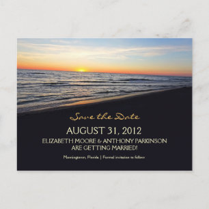 Hochzeit am Strand Save the Date Postkarten