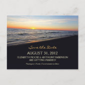 Hochzeit am Strand Save the Date Postkarten (Vorderseite)