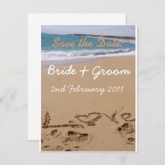Hochzeit am Strand - Save the Date! Save The Date (Vorne/Hinten)