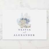 Hochzeit am Strand Schaumweinetikett (Einzelnes Label)