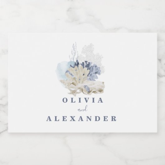 Hochzeit am Strand Schaumweinetikett (Einzelnes Label)