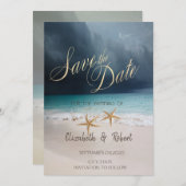 Hochzeit am Strand, Seastars Save the Date (Vorne/Hinten)