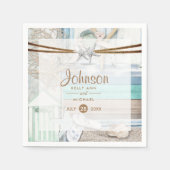 Hochzeit am Strand Serviette (Vorderseite)