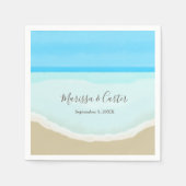 Hochzeit am Strand Serviette (Vorderseite)