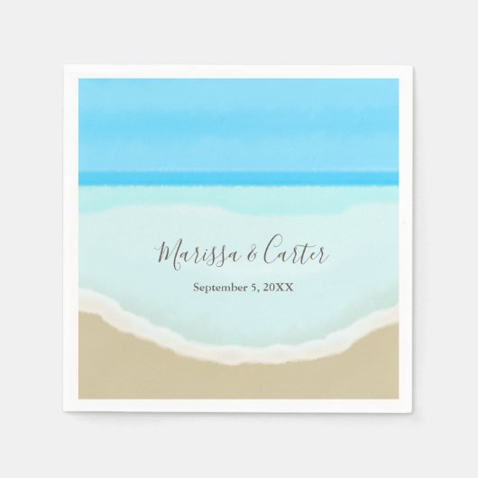 Hochzeit am Strand Serviette (Vorderseite)