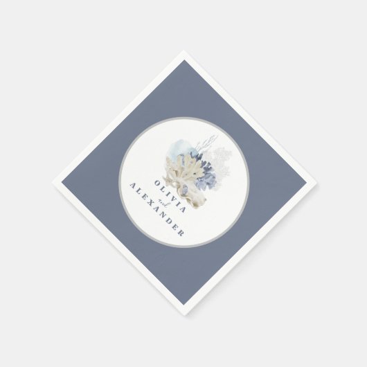 Hochzeit am Strand Serviette (Ecke)