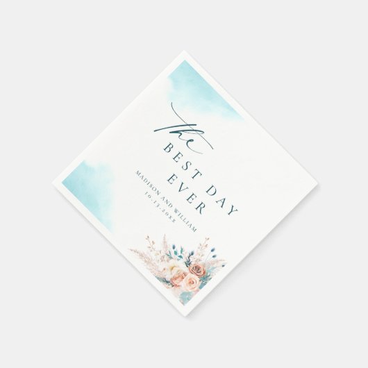 Hochzeit am Strand Serviette (Ecke)