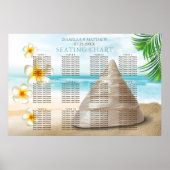 Hochzeit am Strand - Sitzkarte Poster (Vorne)