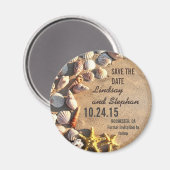Hochzeit am Strand speichern Sie die Dattelmagnete Magnet (Vorderseite/Rückseite)