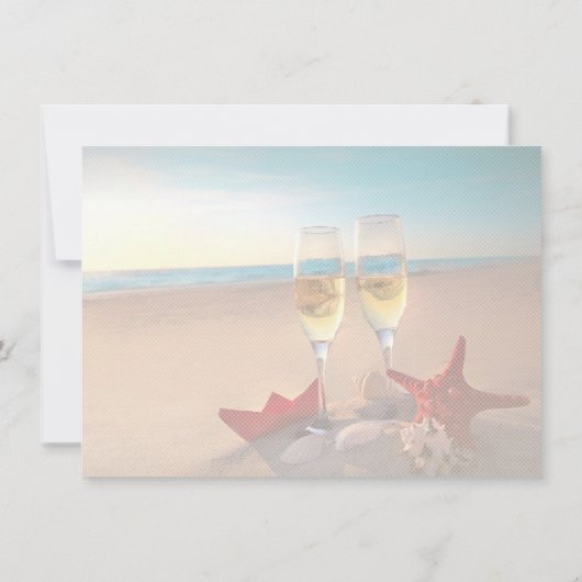 Hochzeit am Strand speichern Sie die Terminkarten Save The Date (Rückseite)