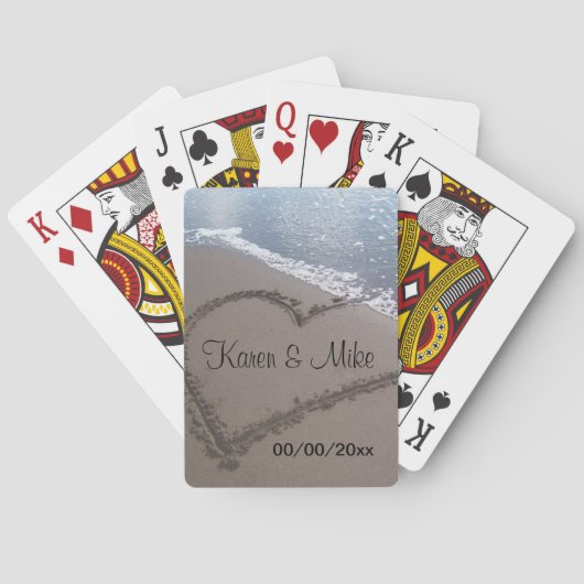 Hochzeit am Strand Spielkarten (Rückseite)