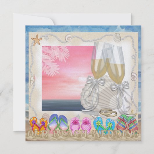 Hochzeit am Strand - SRF Einladung (Vorderseite)