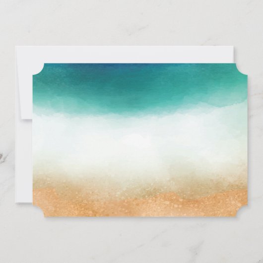 Hochzeit am Strand, Starfish UAWG Einladung (Rückseite)